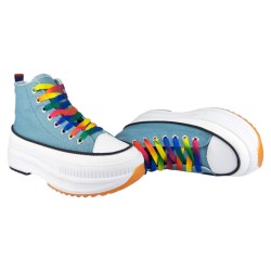 PriceShoes Tenis plataforma moda para mujer 622C62F1021INDIGO